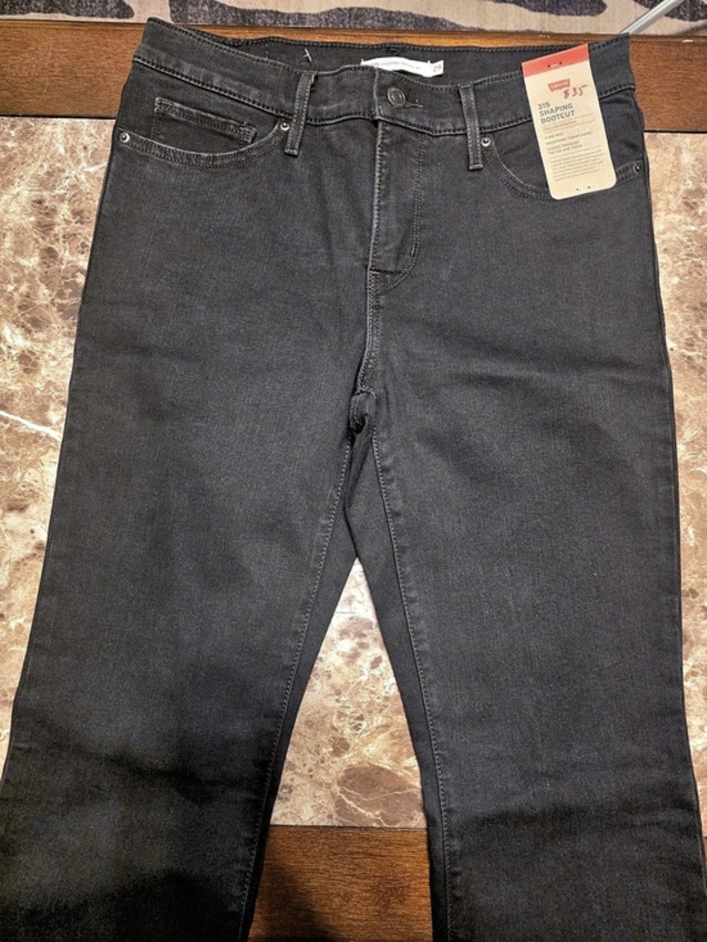 Levi's 315 Shaping Bootcut Jeans in Black Waist 29 x 32 NWT